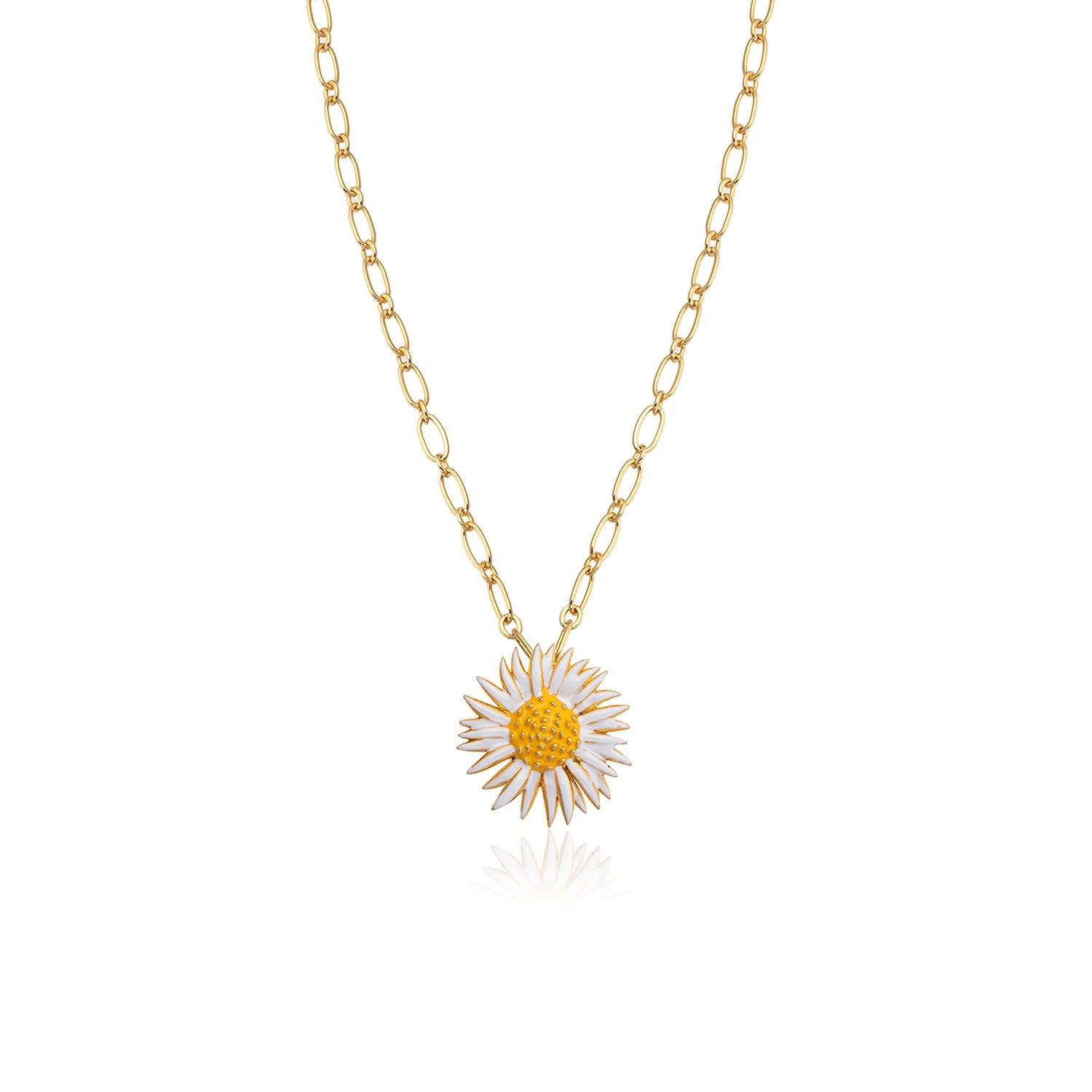 White Sunflower Necklace