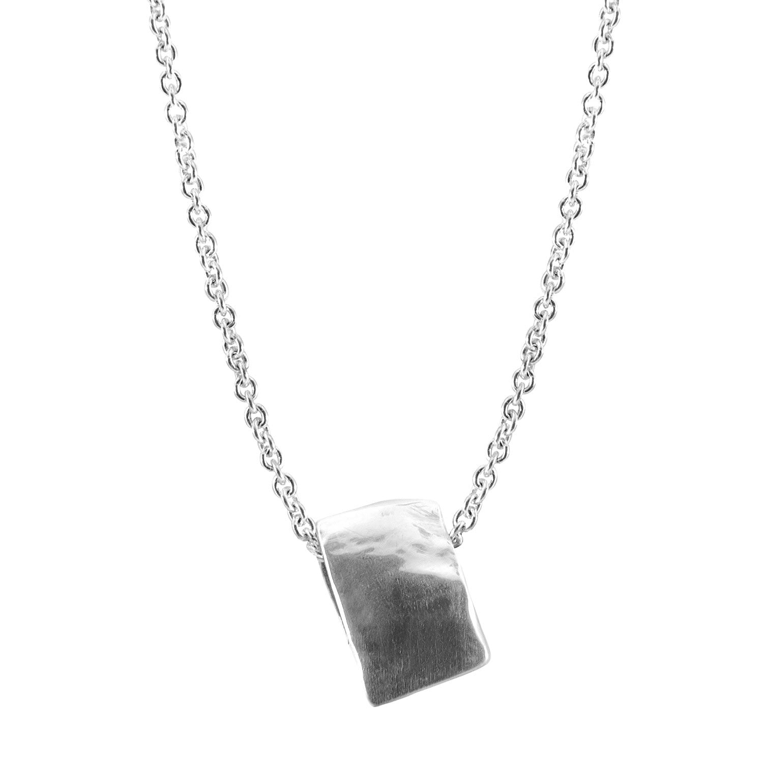 Gustatory Coffee Bag Silver Necklace Pendant