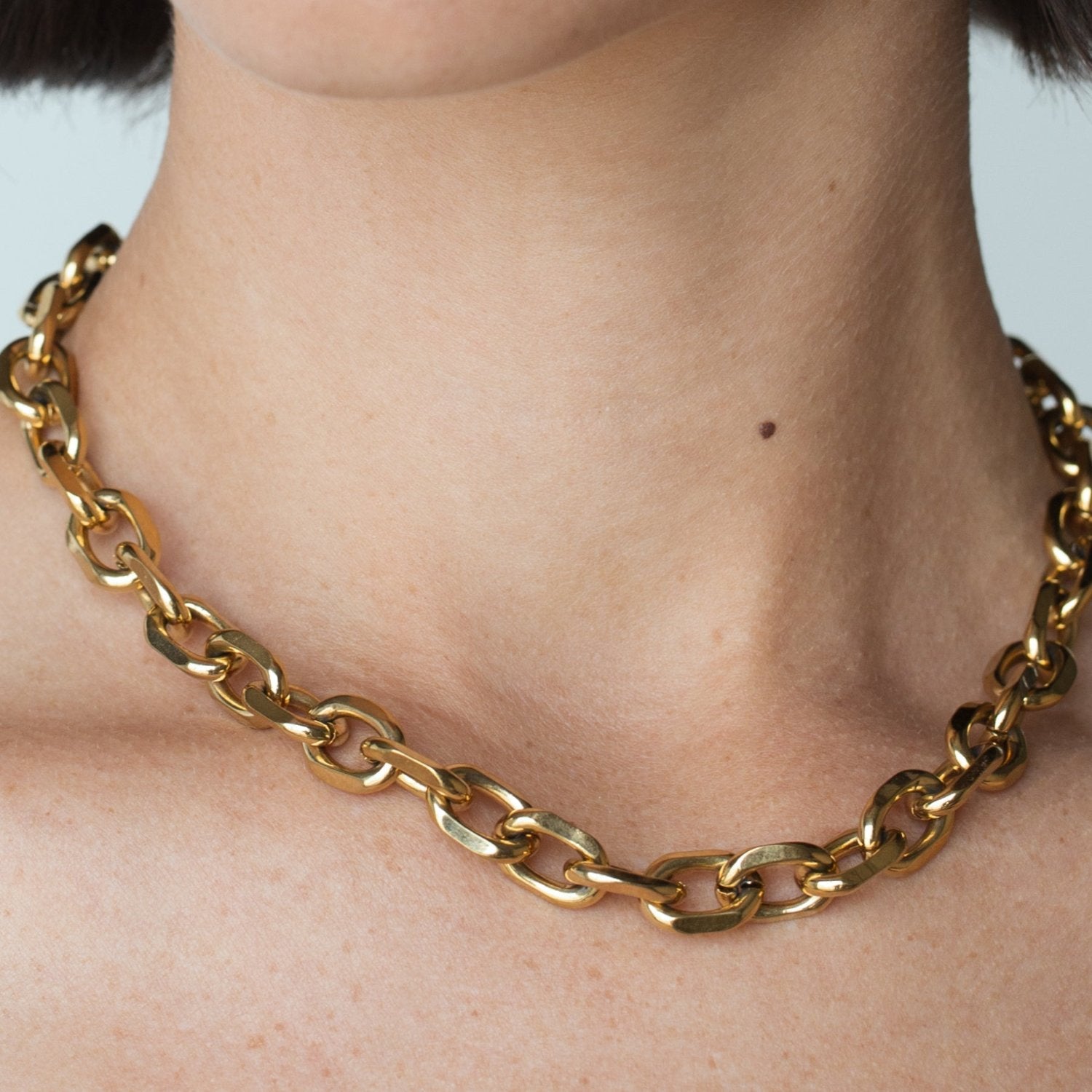 Guy Chain Necklace Chunky Statement Gold Chain Link Modern