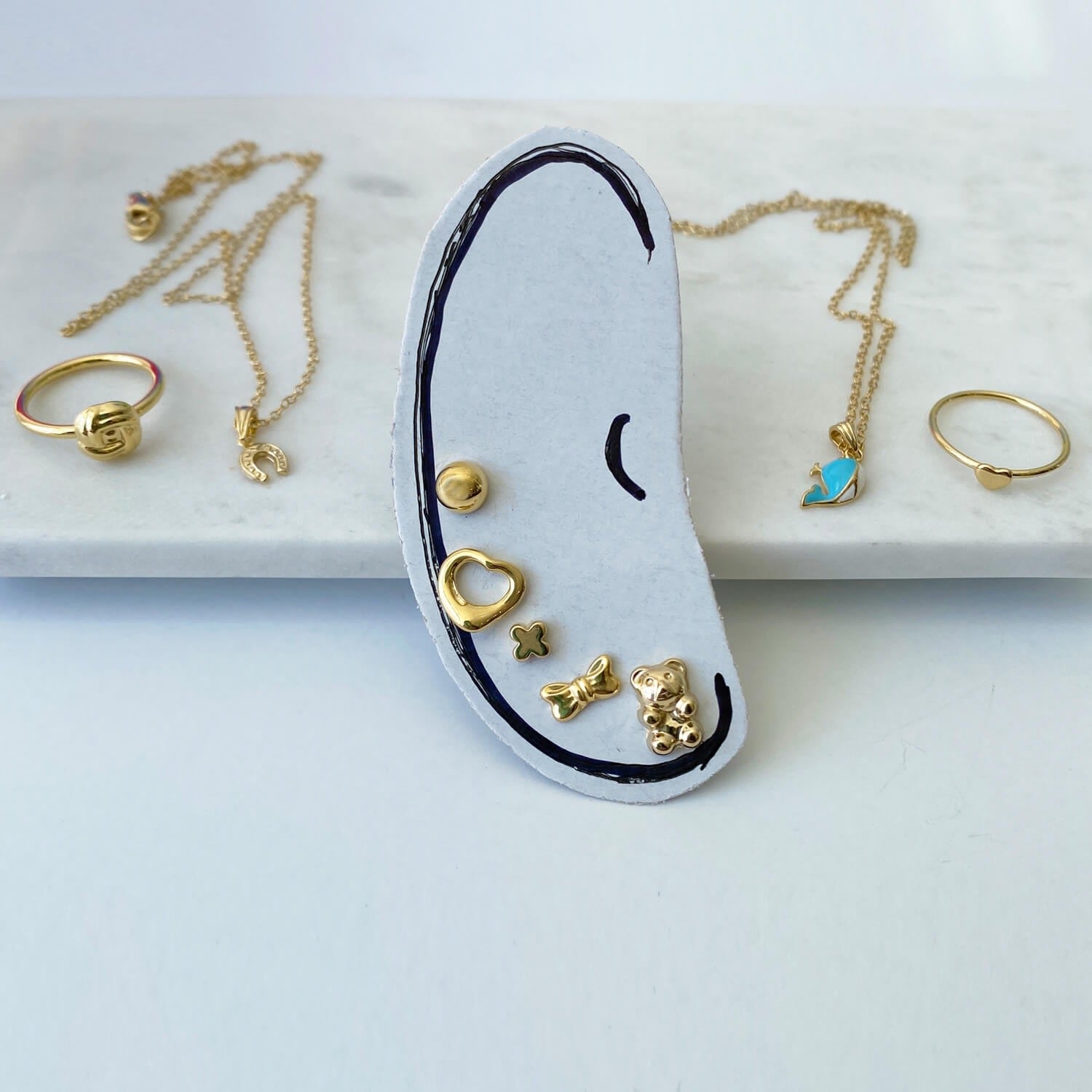 Petite Gold Bow Studs