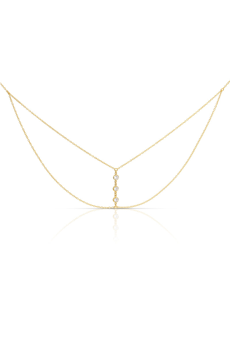 Julia Cz Gemstone Gold Choker