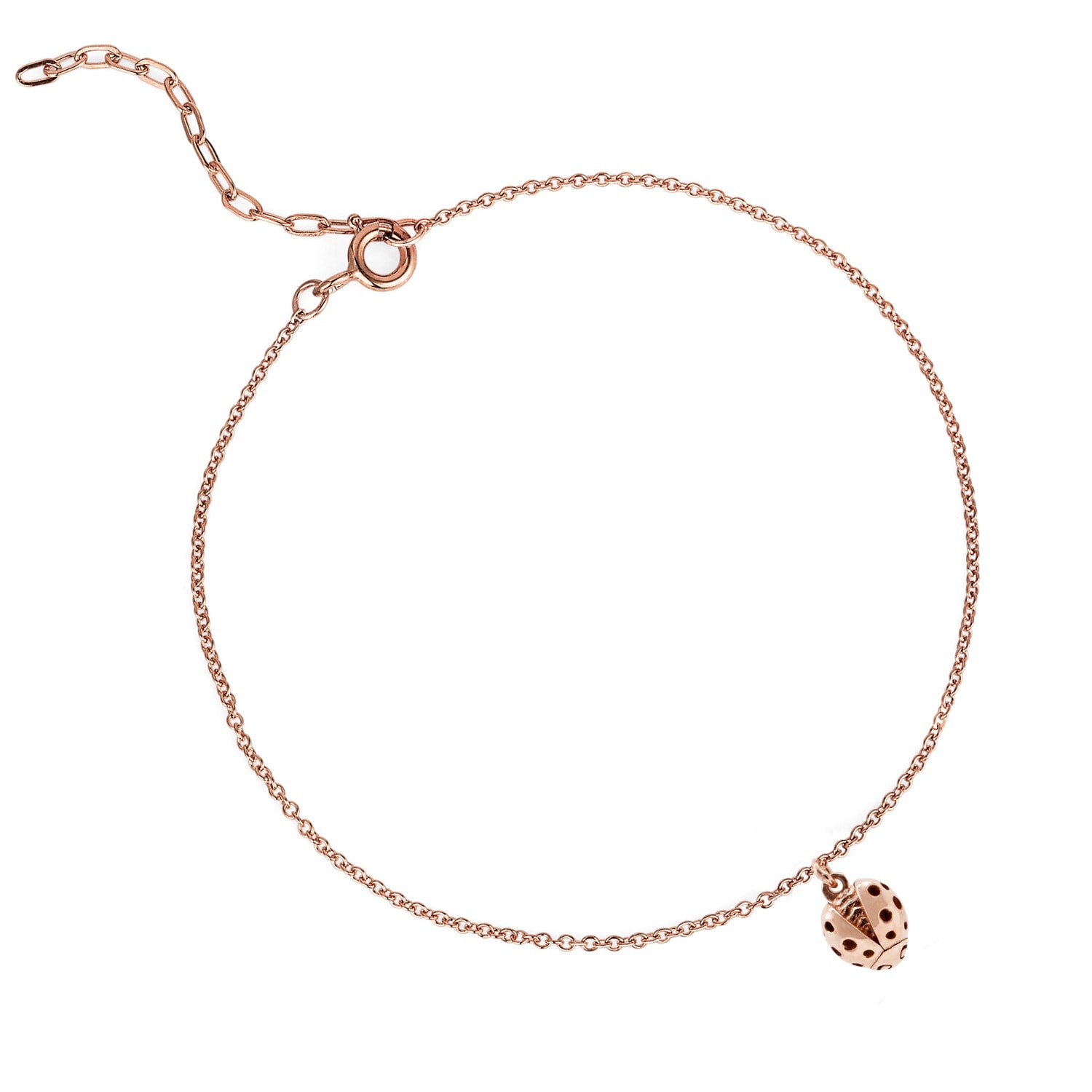 Ladybird Bracelet - Rose Gold - Wings Open