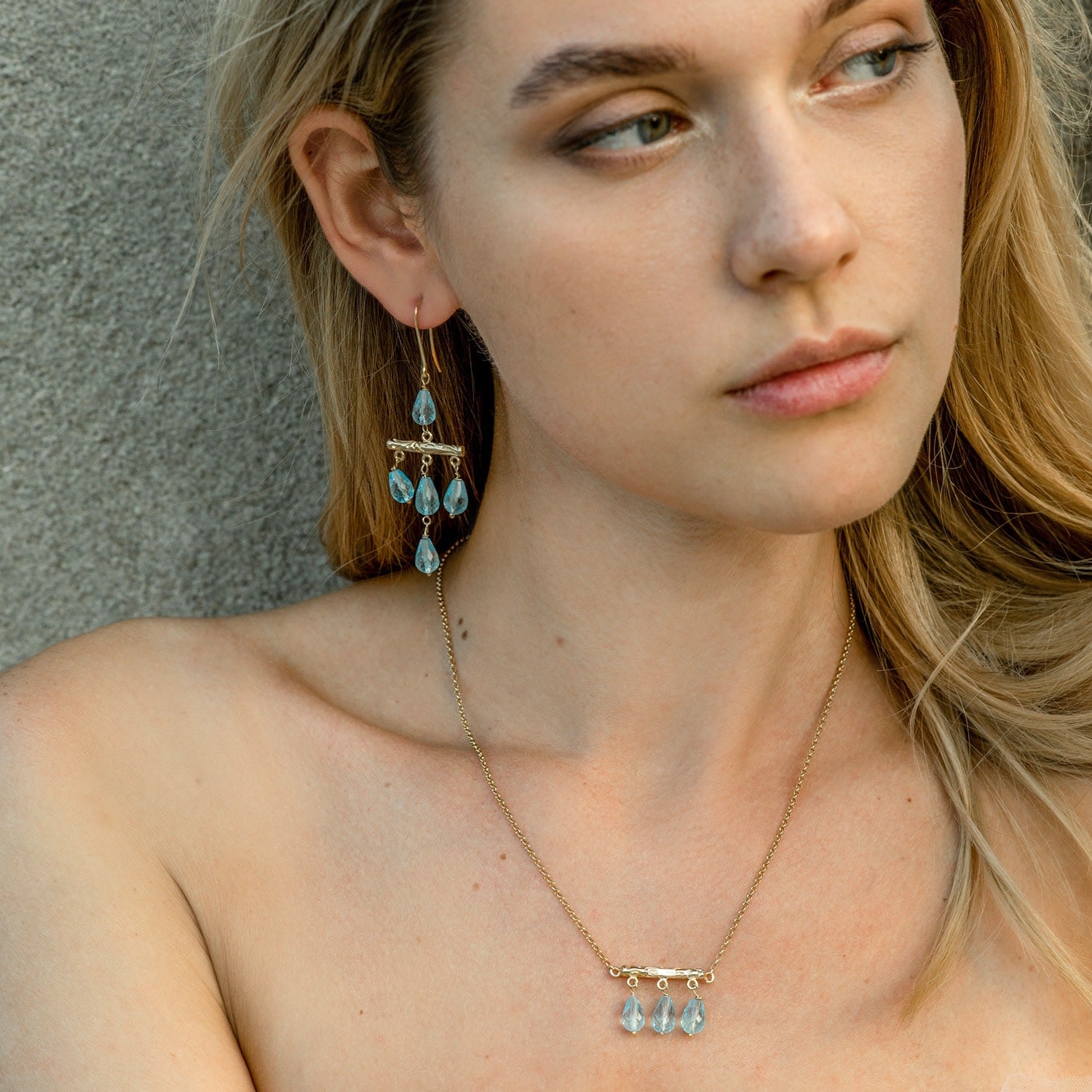 Tiziana Gold Vermeil Blue Topaz Necklace