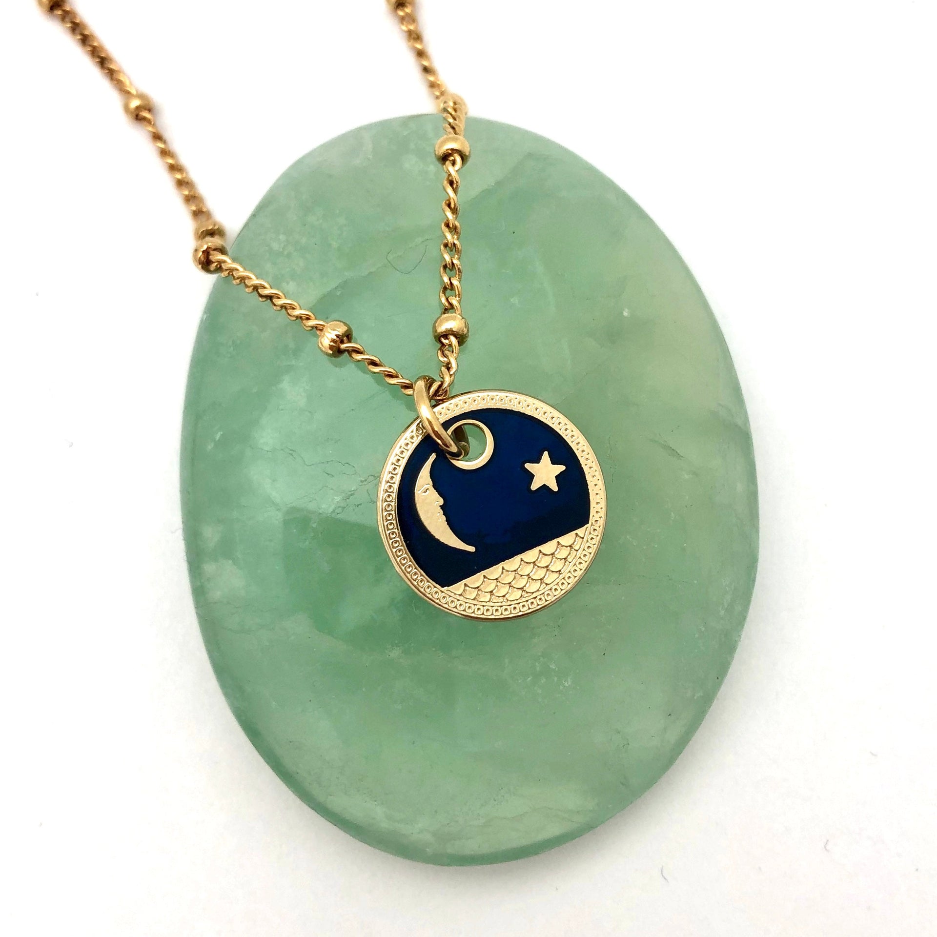 Moon Star Enamel Medal