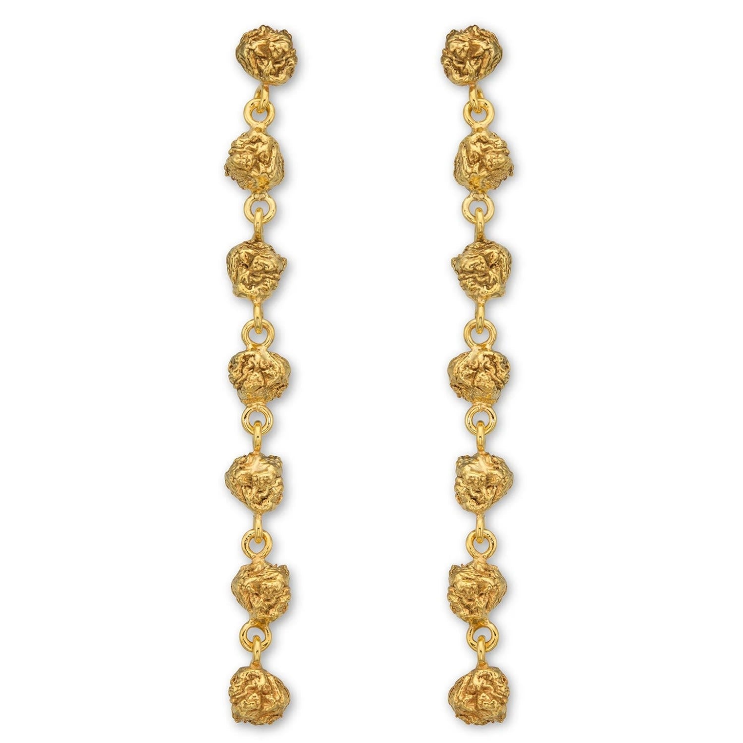 Archaic Long Earrings Gold