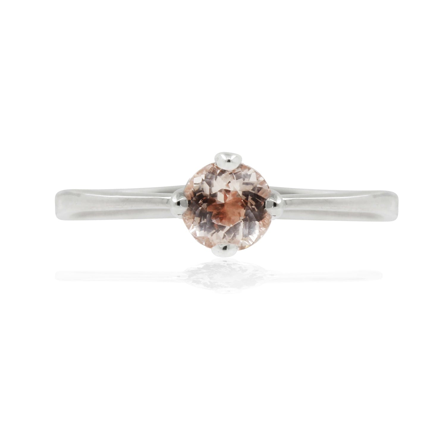Morganite Petal Ring - Silver