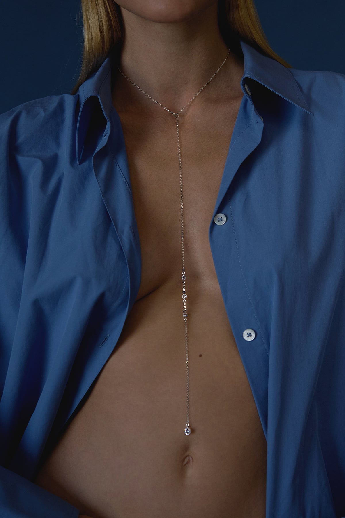 Hailey Front And Back Silver Chain