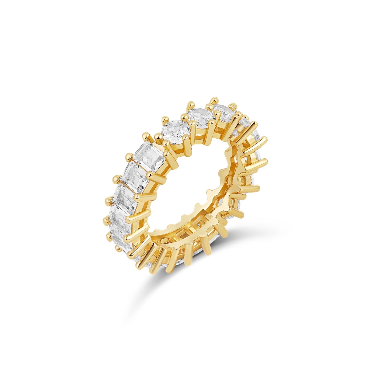 Half And Half Eternity Band - Gold