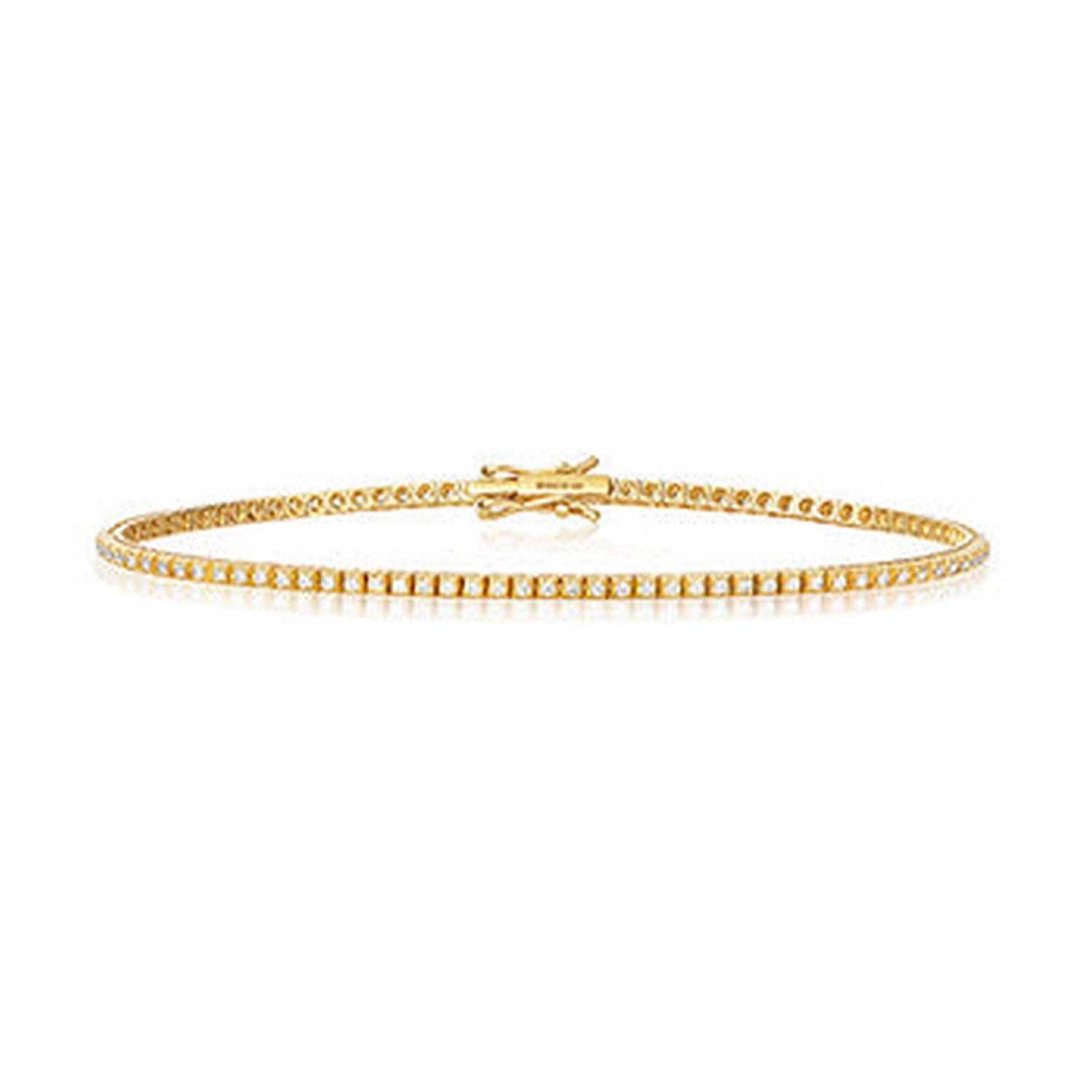 Half Carat Diamond Tennis Bracelet In 18Ct Yellow Gold