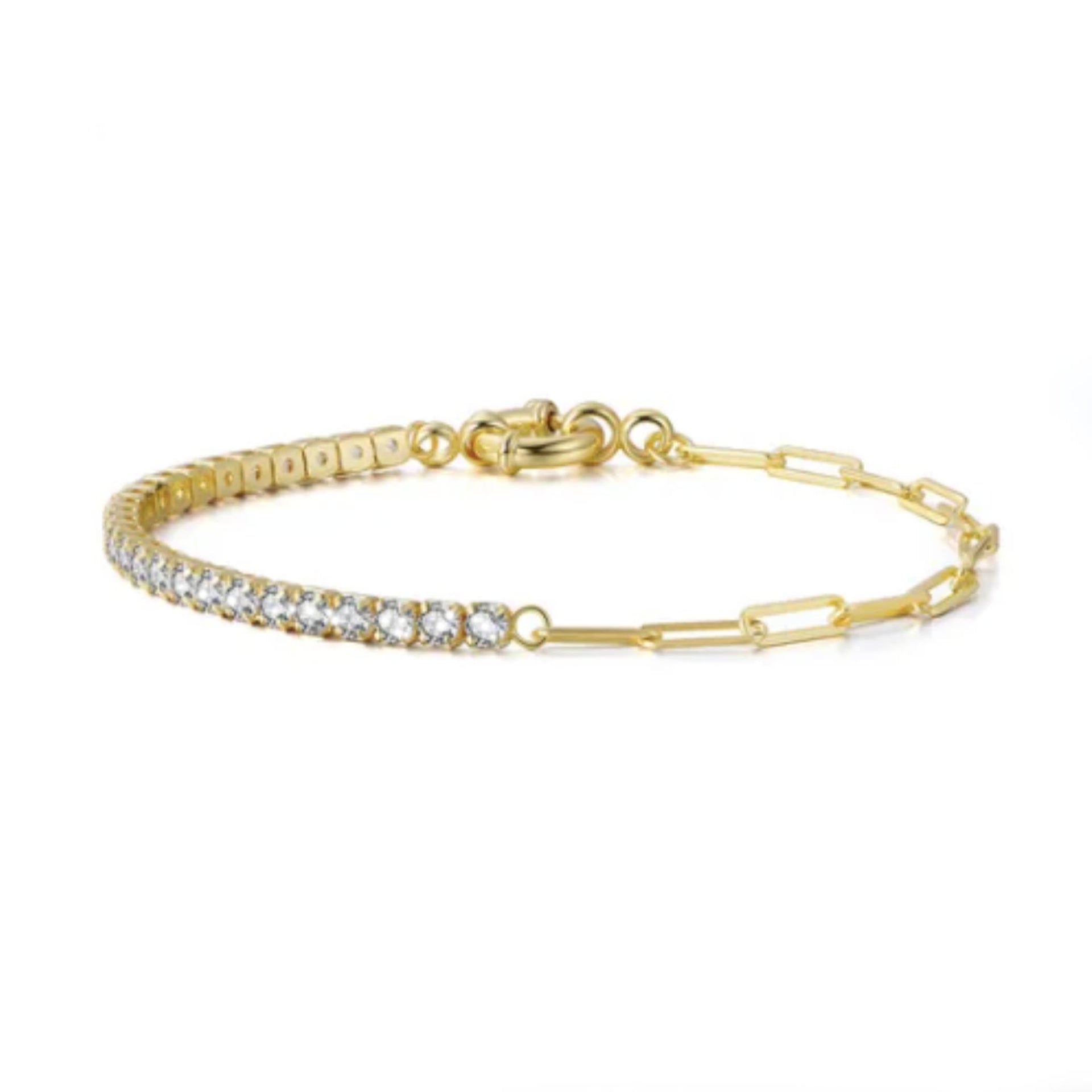 Half & Half Indecisive Tennis Bracelet