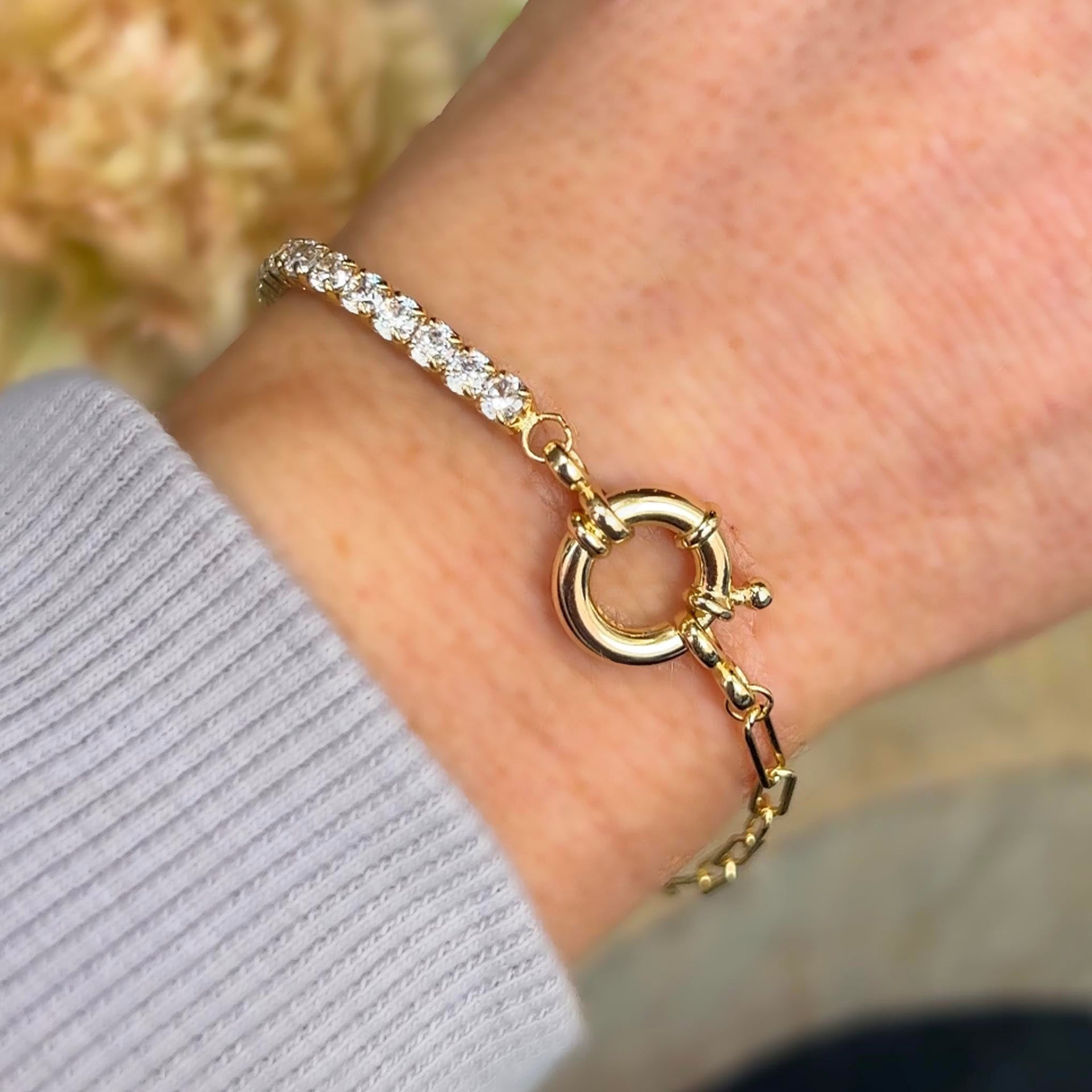 Half & Half Indecisive Tennis Bracelet