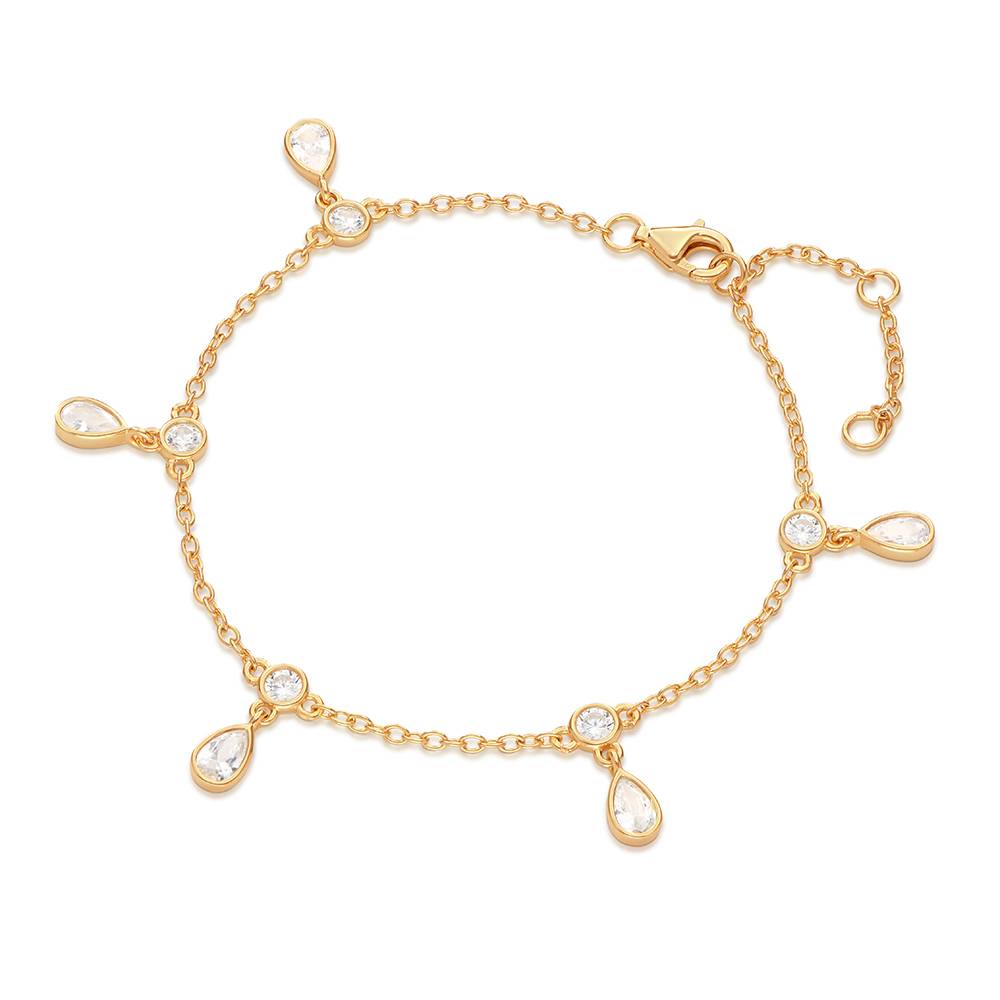Halo Drop Cable Bracelet in Vermeil