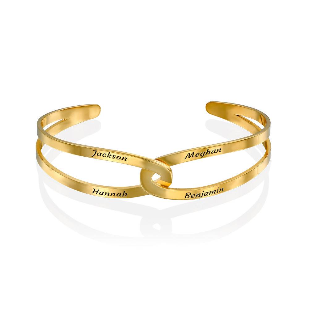 Hand in Hand - Custom Bracelet Cuff in Gold Plating