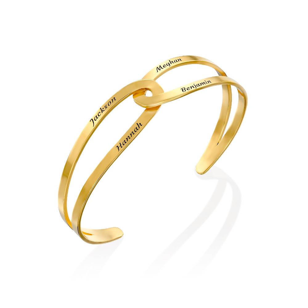 Hand in Hand - Custom Bracelet Cuff in Gold Plating