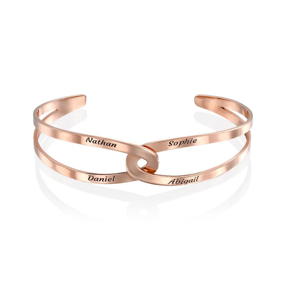 Hand in Hand - Custom Bracelet Cuff in Rose Gold Plating