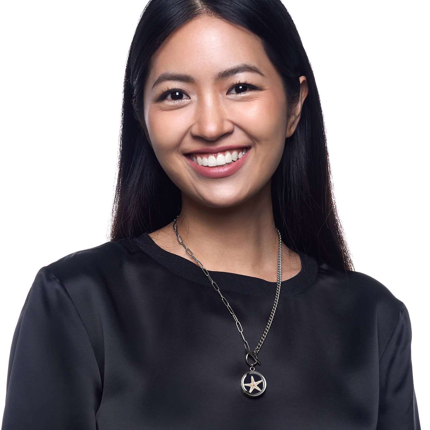 Handcrafted Natural Starfish Charm Necklace - Toggle Clasp Star-Inspired Jewelry