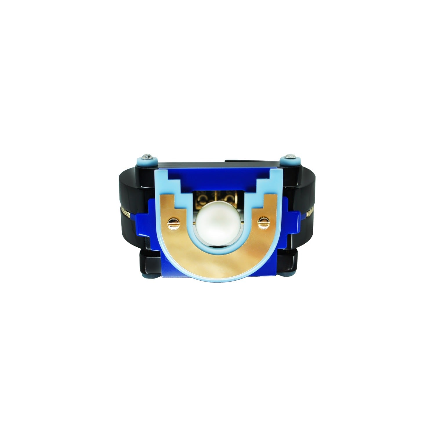 Handmade Acrylic Bracelet Maya Black & Baby Blue