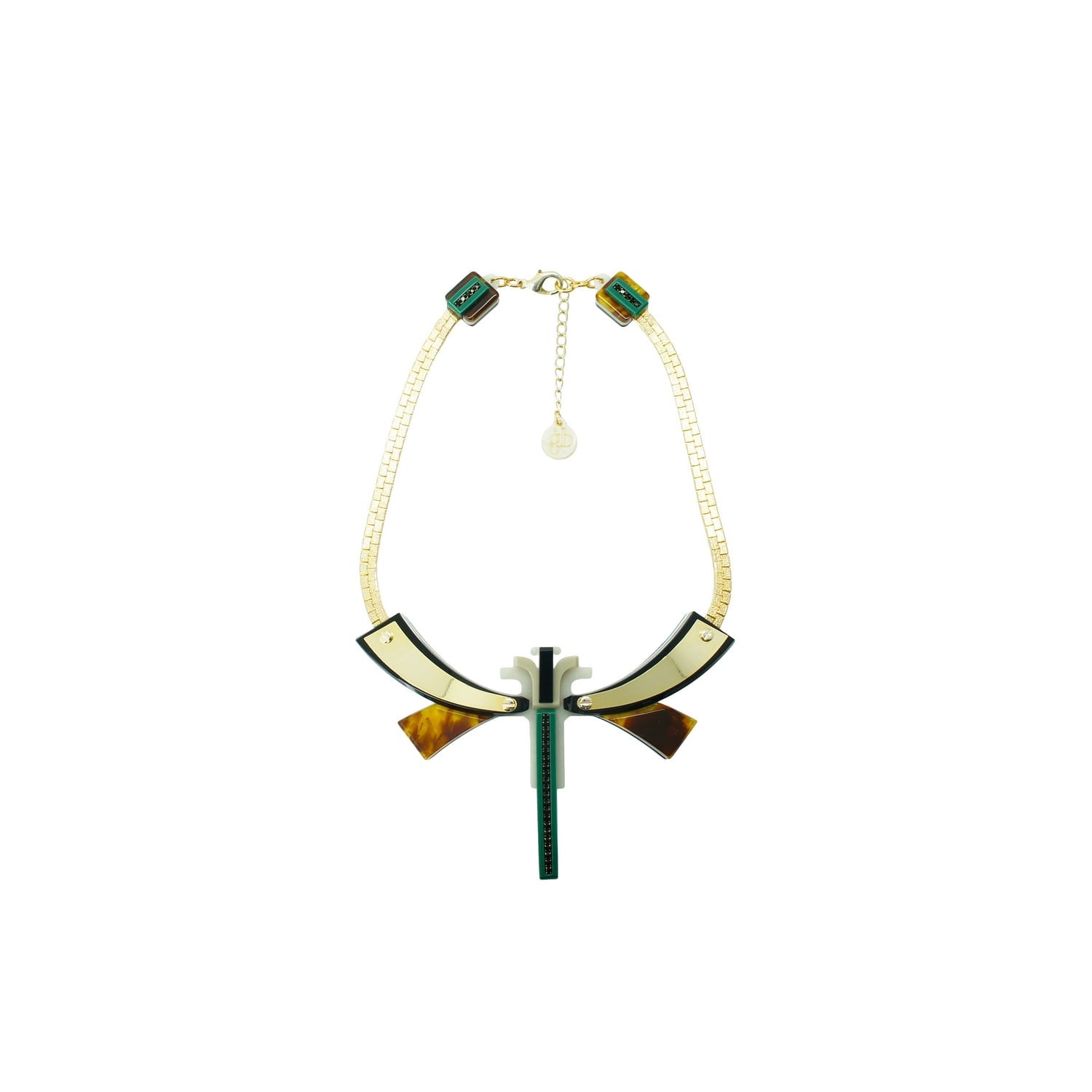 Handmade Acrylic Necklace Dragonfly