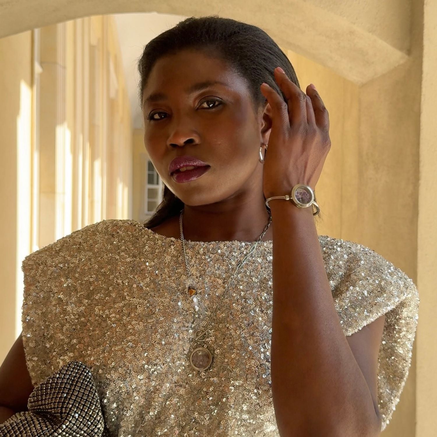 Handmade Amethyst Crystal Cuff Bracelet – Stainless Steel Jewelry For Inner Peace & Strength