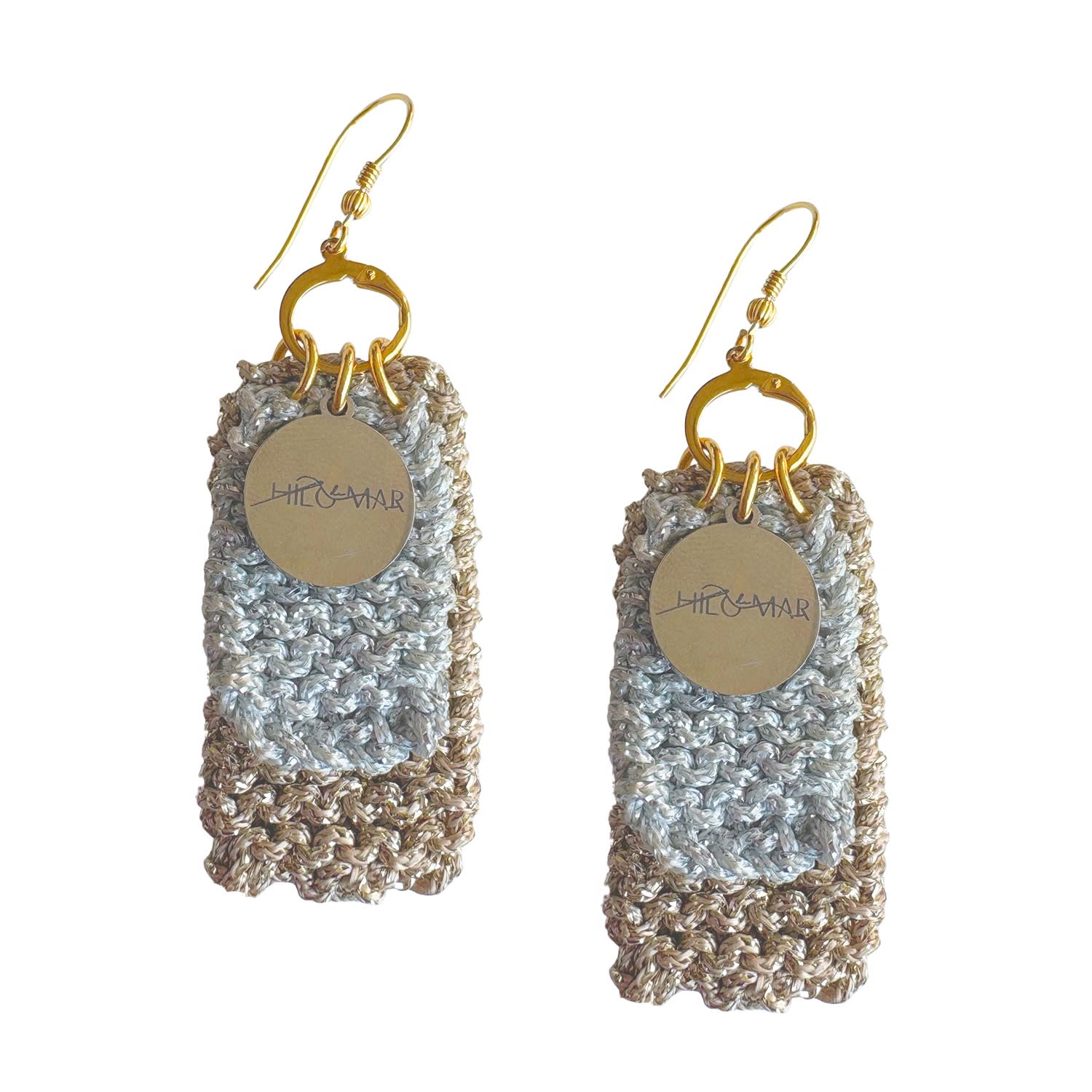 Handmade Earrings | Double Color Gold & Silver