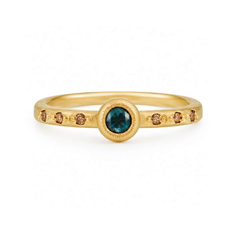 Harlow Montana Sapphire Engagement Ring in 18ct Fairmined Gold