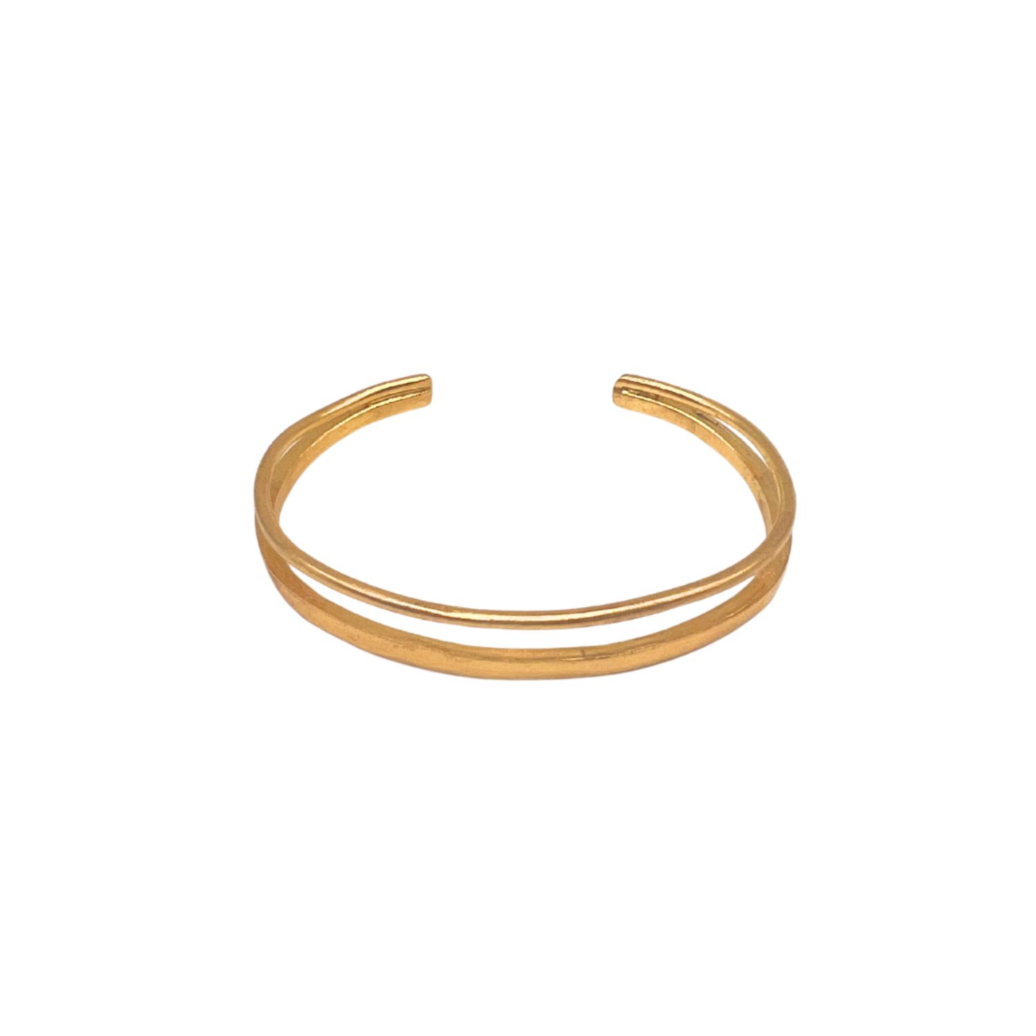 Harmonic Libra - Layered Cuff Bracelet 24K Gold Plated