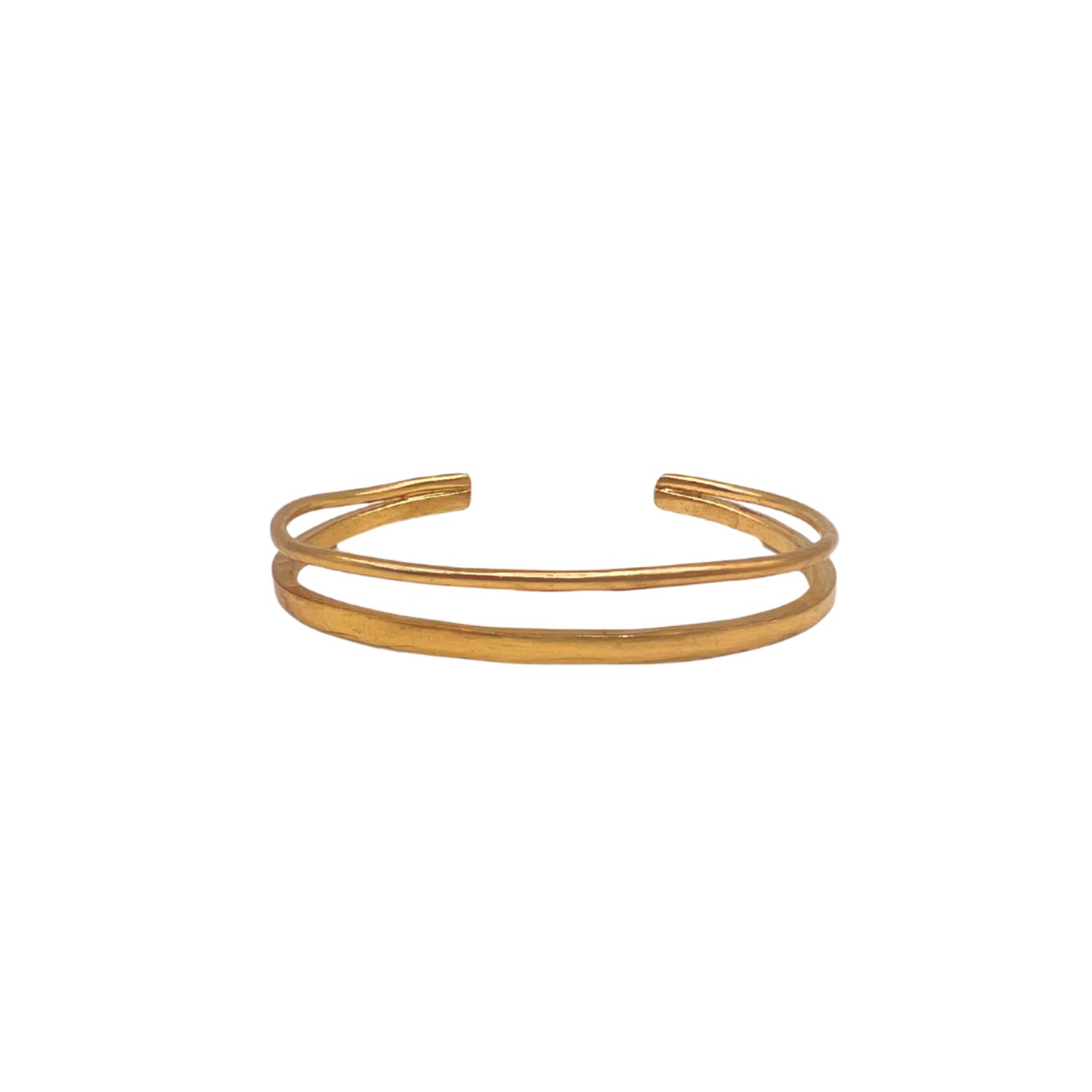 Harmonic Libra - Layered Cuff Bracelet 24K Gold Plated