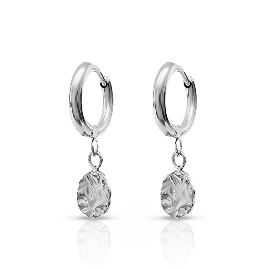 Harmony Silver Waterproof Huggie Hoop Earrings