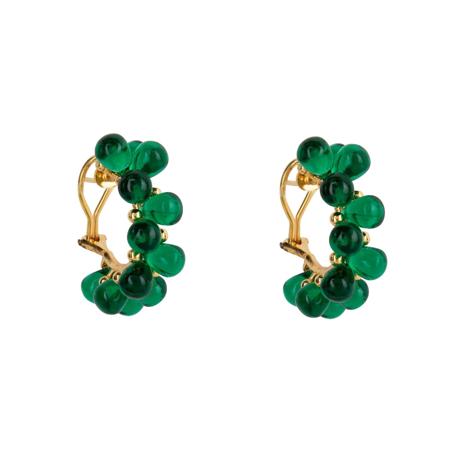 Harper Hoops Green Quartz