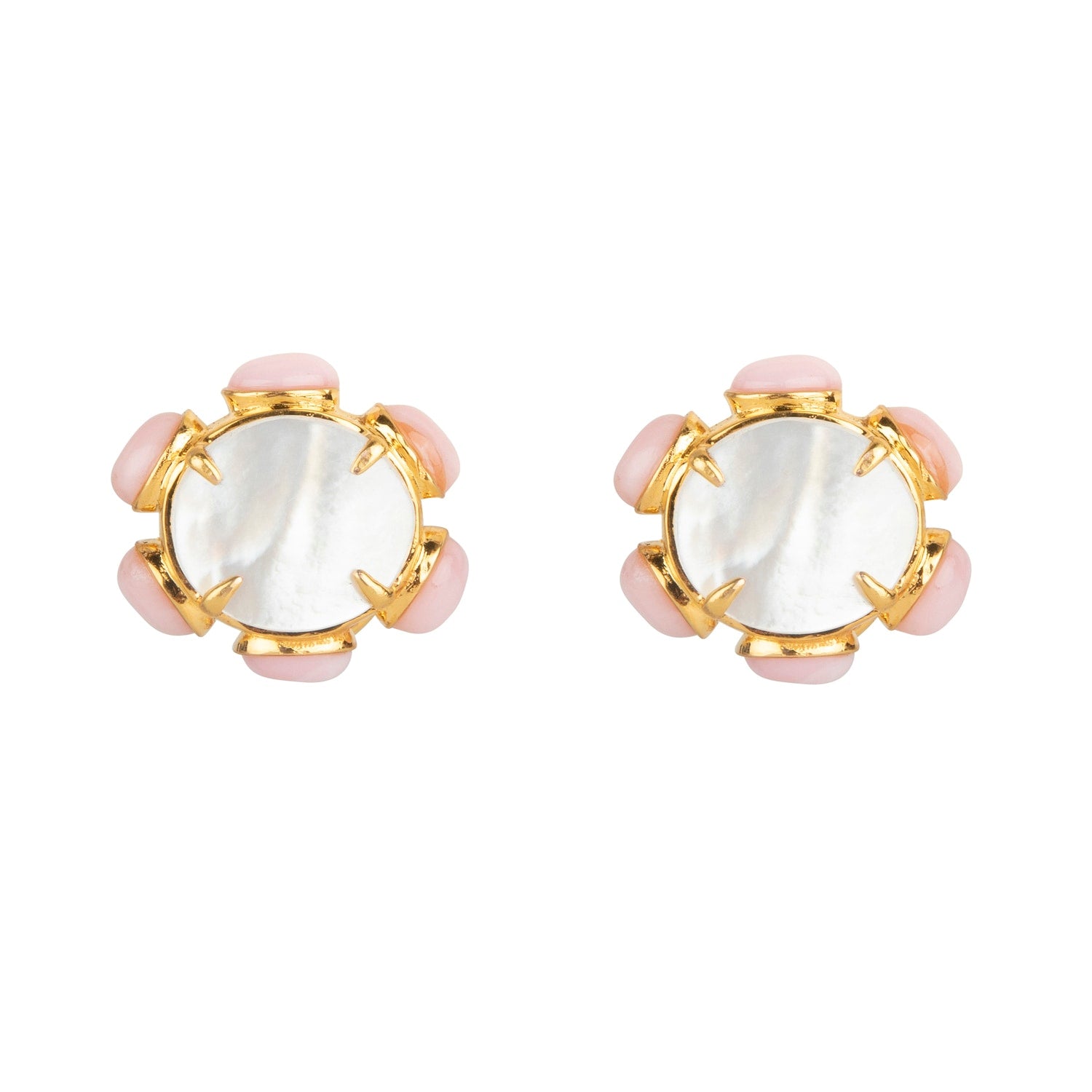 Harriet Studs Pink Opal