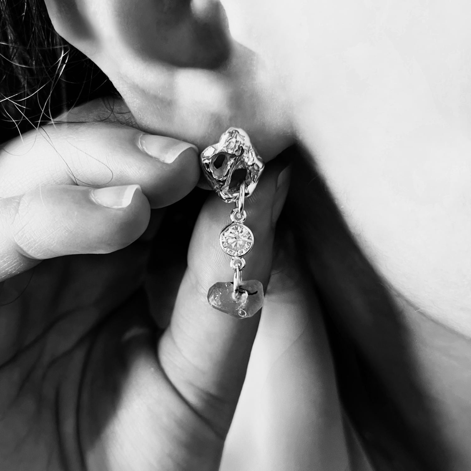 Harriot Cubic Zirconia Earrings - Aqua