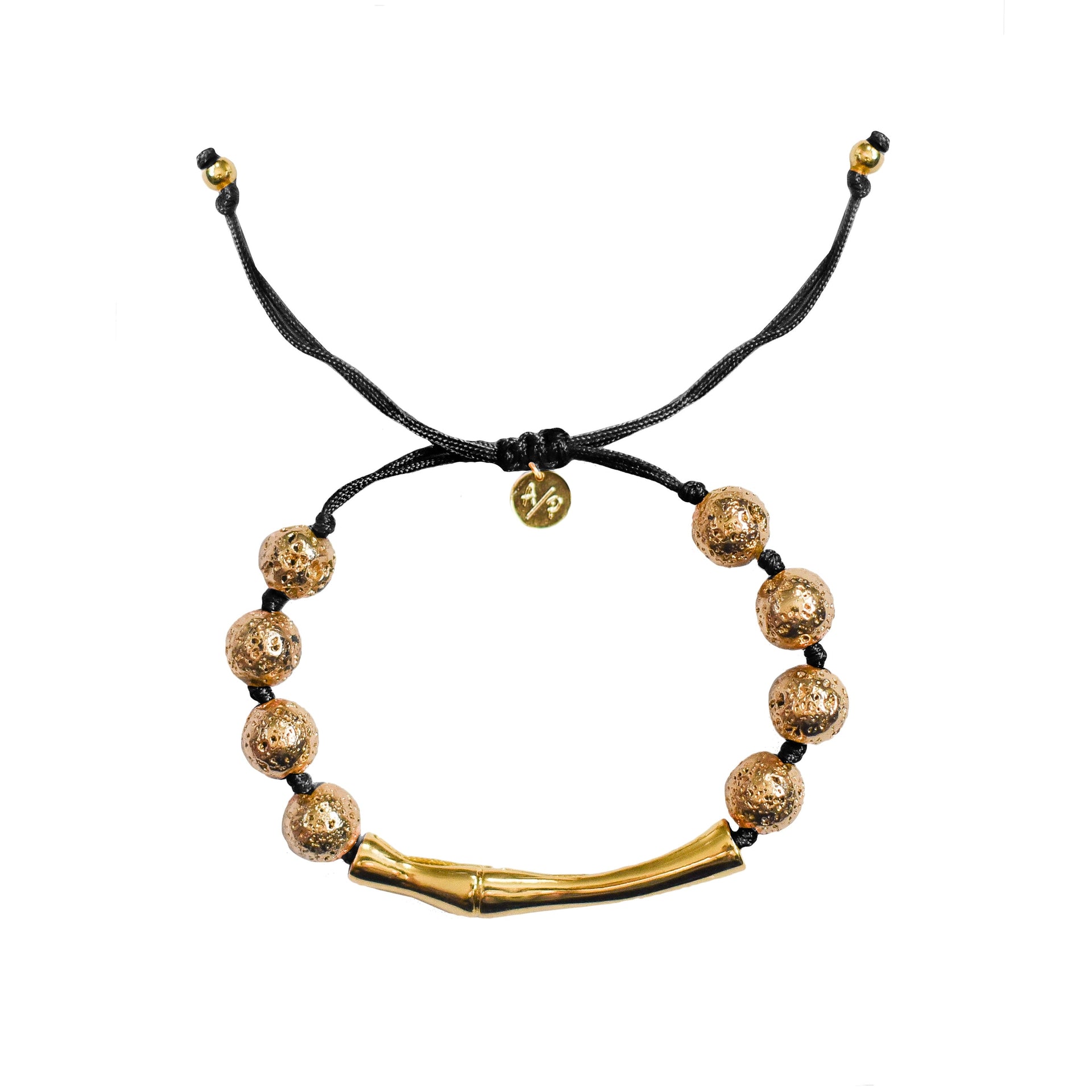 Haven Bracelet On Colored Cord - Black