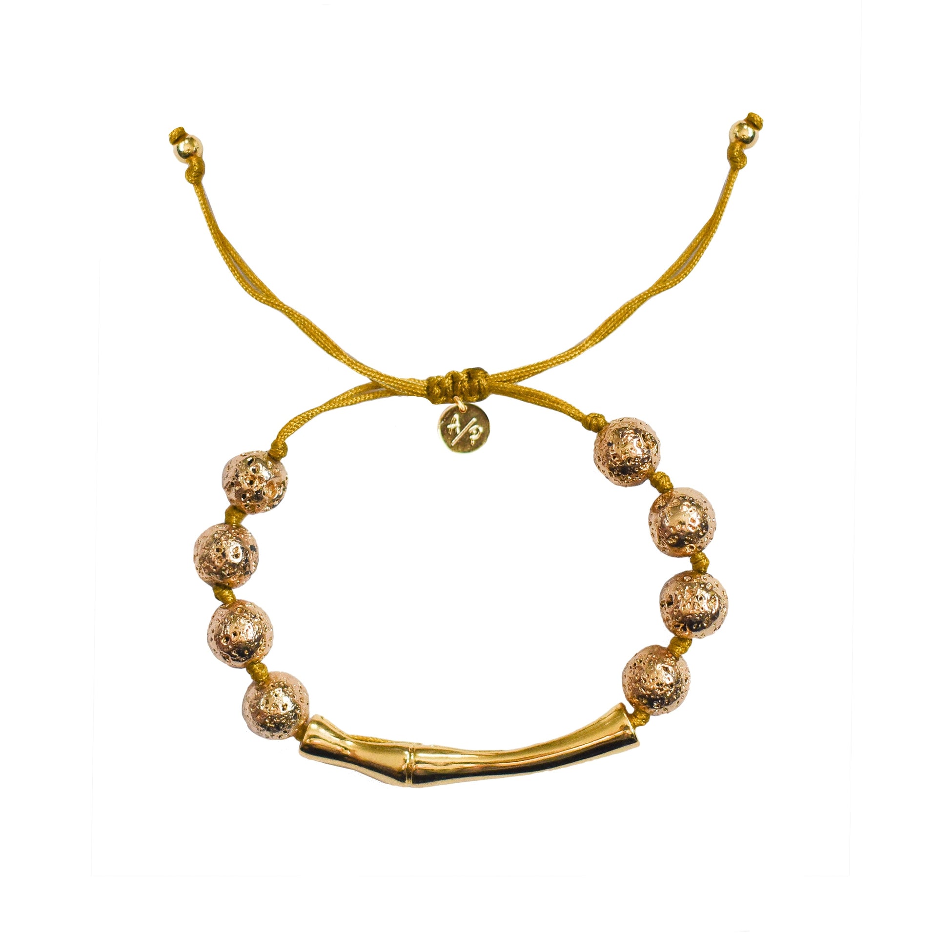 Haven Bracelet On Colored Cord - Caramel