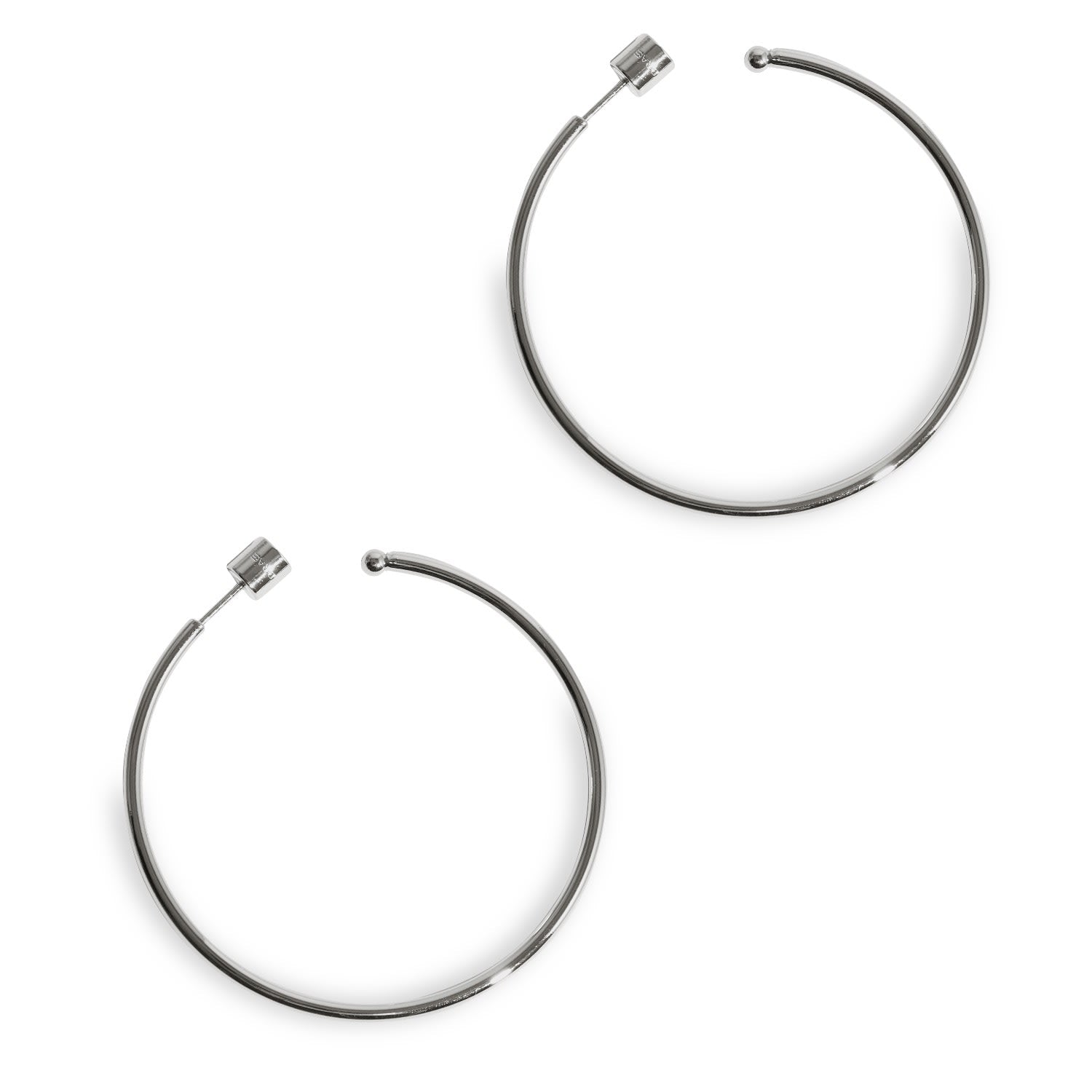 Hazel Hoops Large Silver