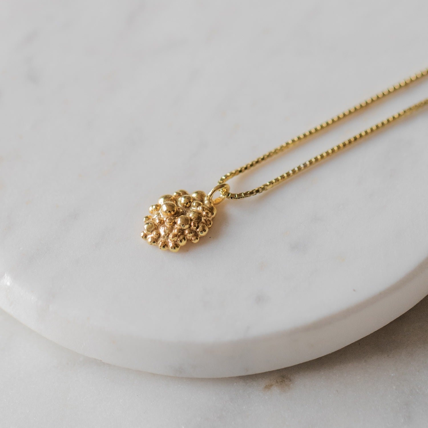 Céleste Deux Oval Necklace Gold