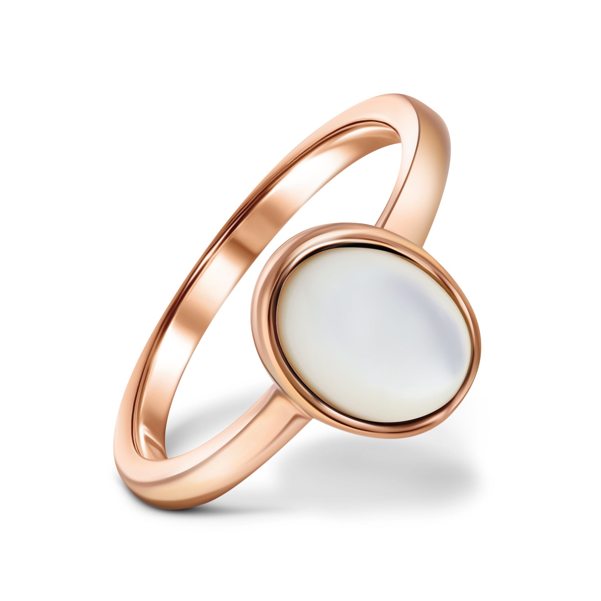 Mother Of Pearl Healing Stack Ring