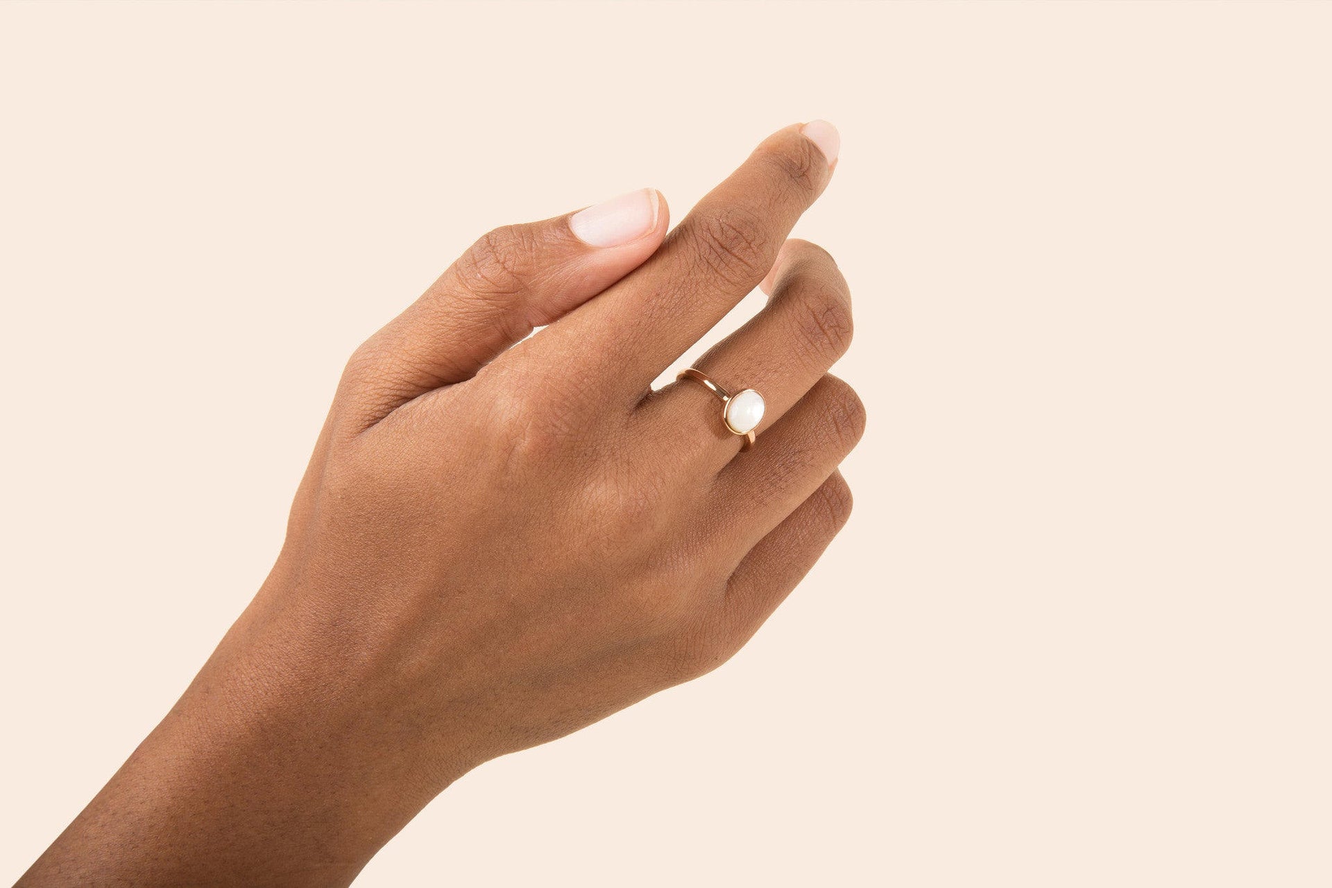 Mother Of Pearl Healing Stack Ring