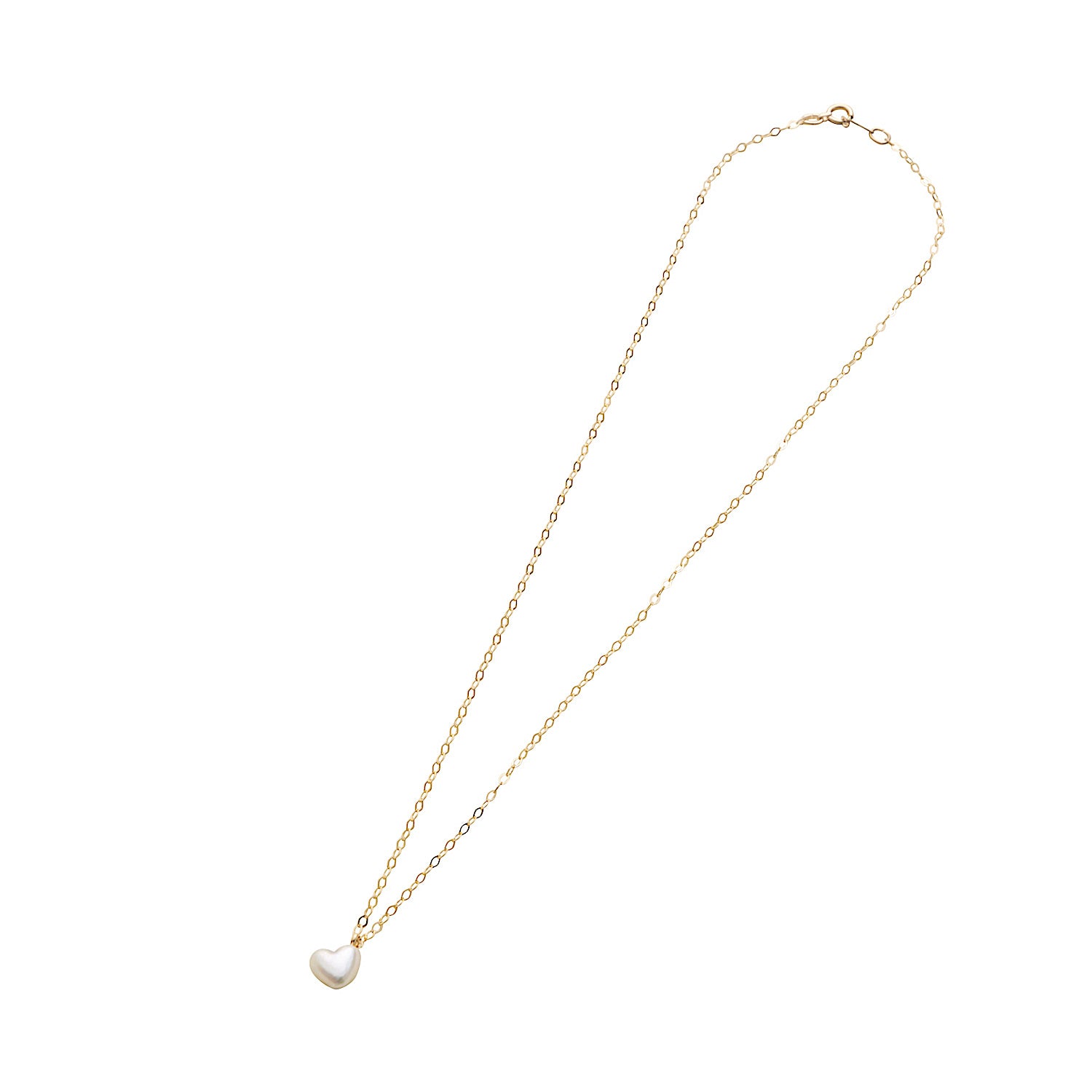 Heart Akoya Pearl Necklace,Gold