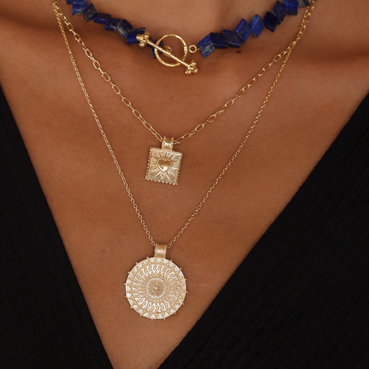 Heart Burst Necklace - Gold Vermeil