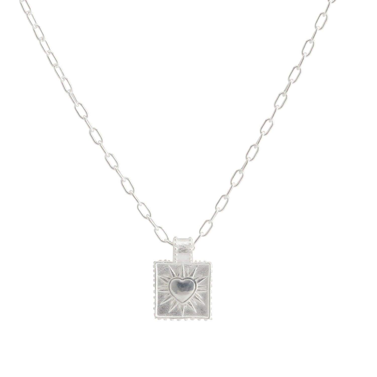 Heart Burst Necklace - Sterling Silver