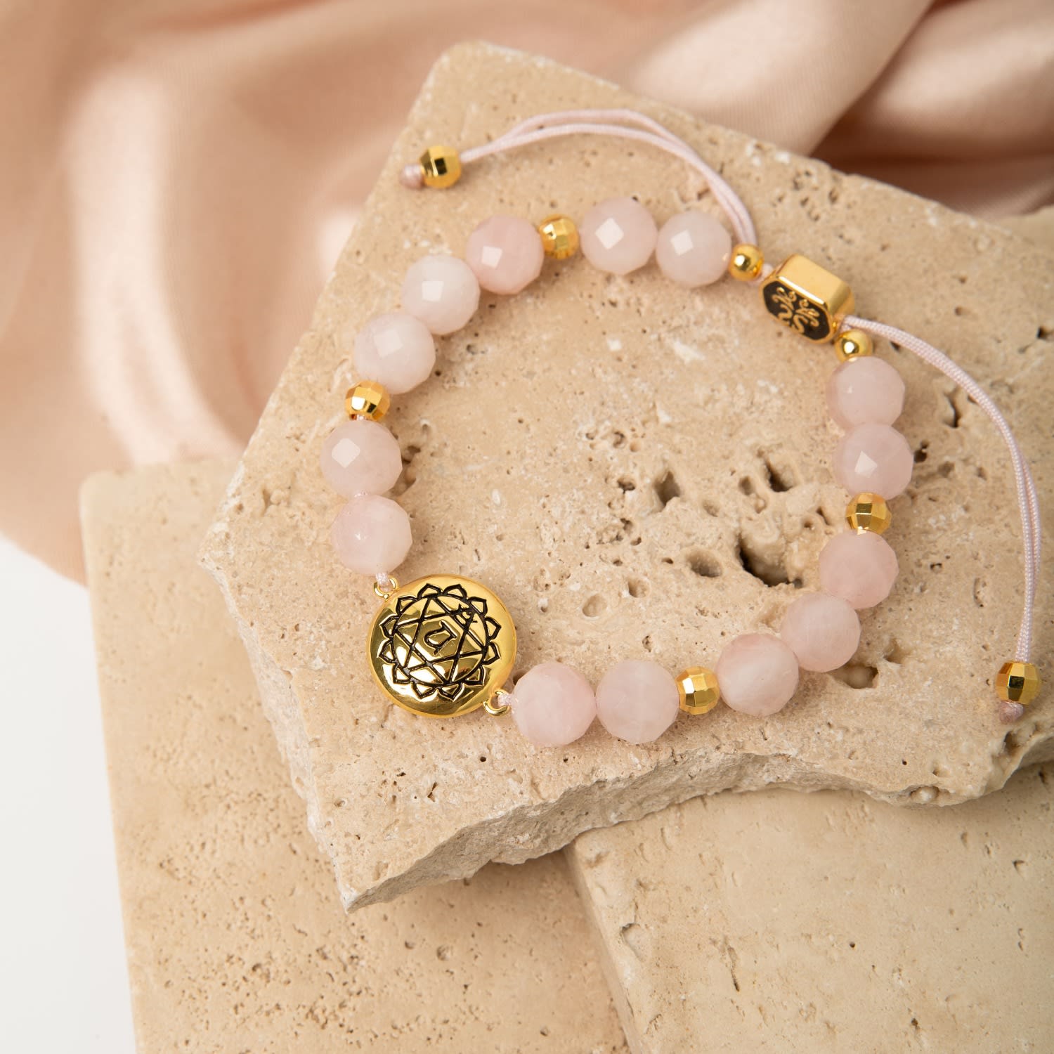 Heart Chakra Rose Quartz Divine Love & Compassion Bracelet