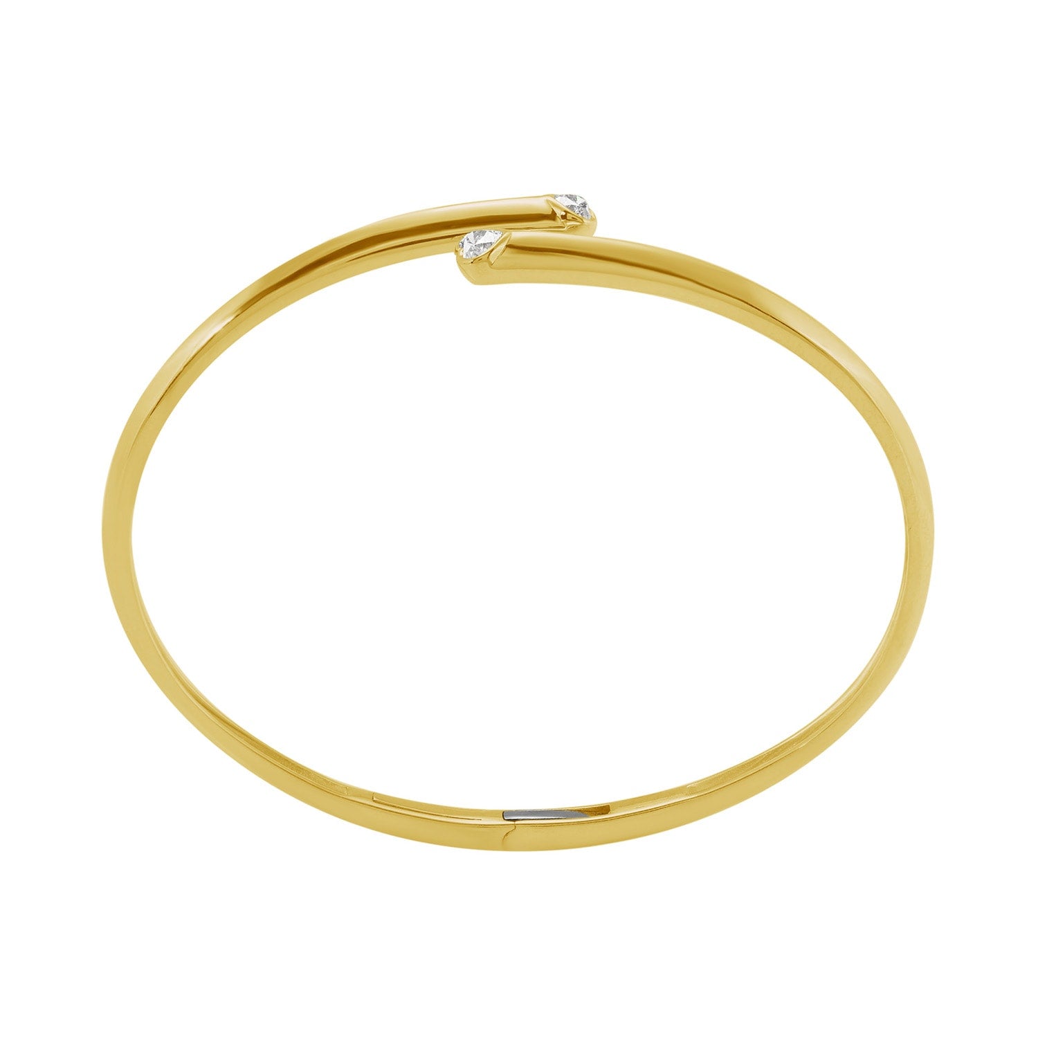 Heart Cut Diamond Cuff Bracelet In Yellow Gold – Elegant Fine Jewelry