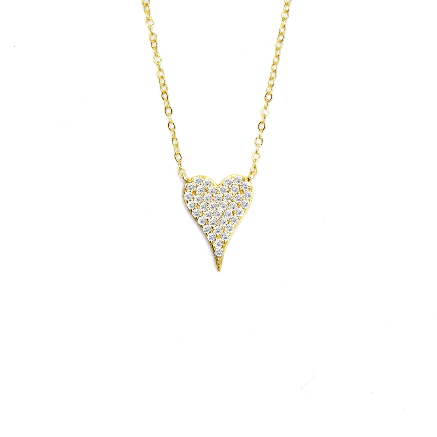 Lovely Small Heart Yellow Gold Vermeil Necklace