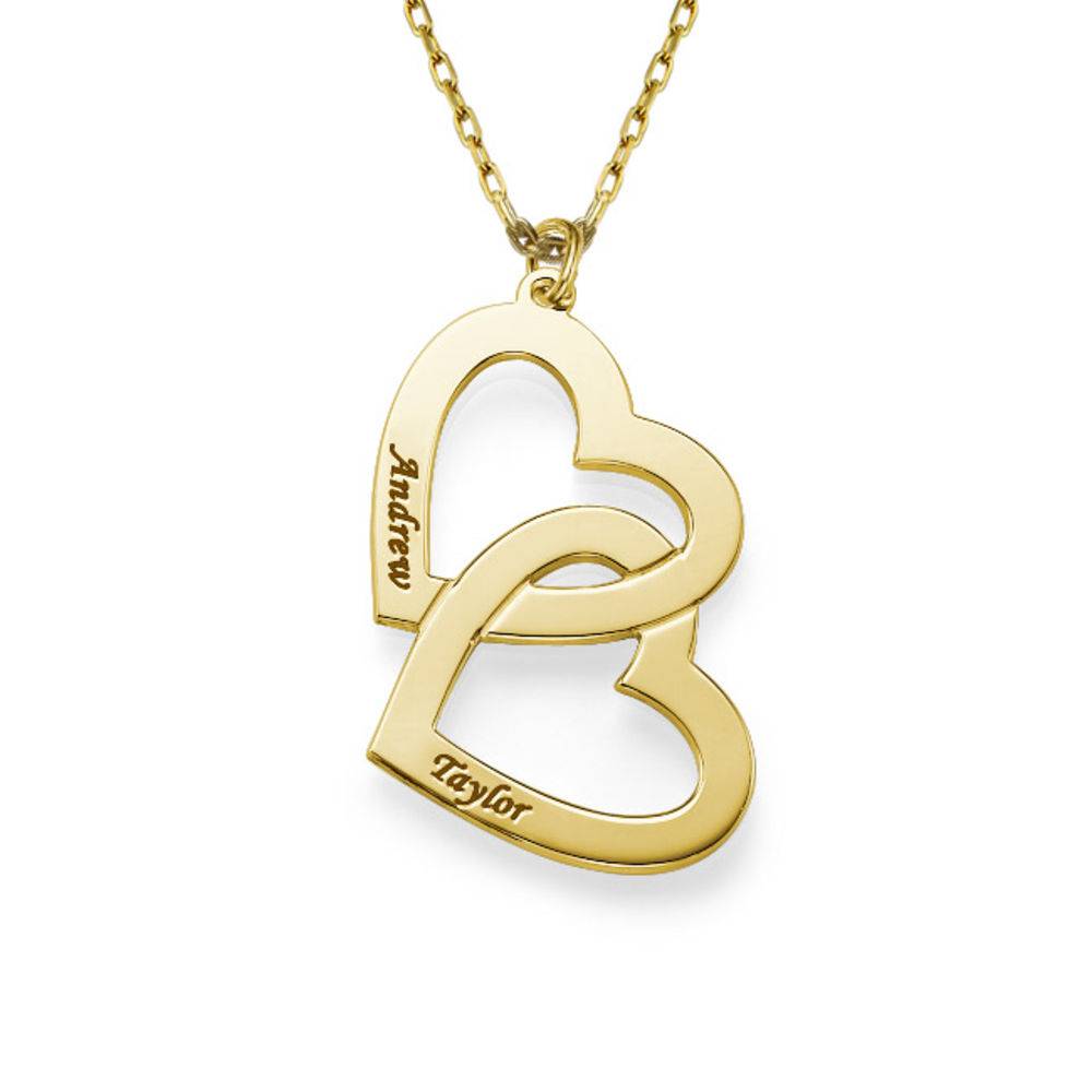 Heart in Heart Necklace in 10k Gold