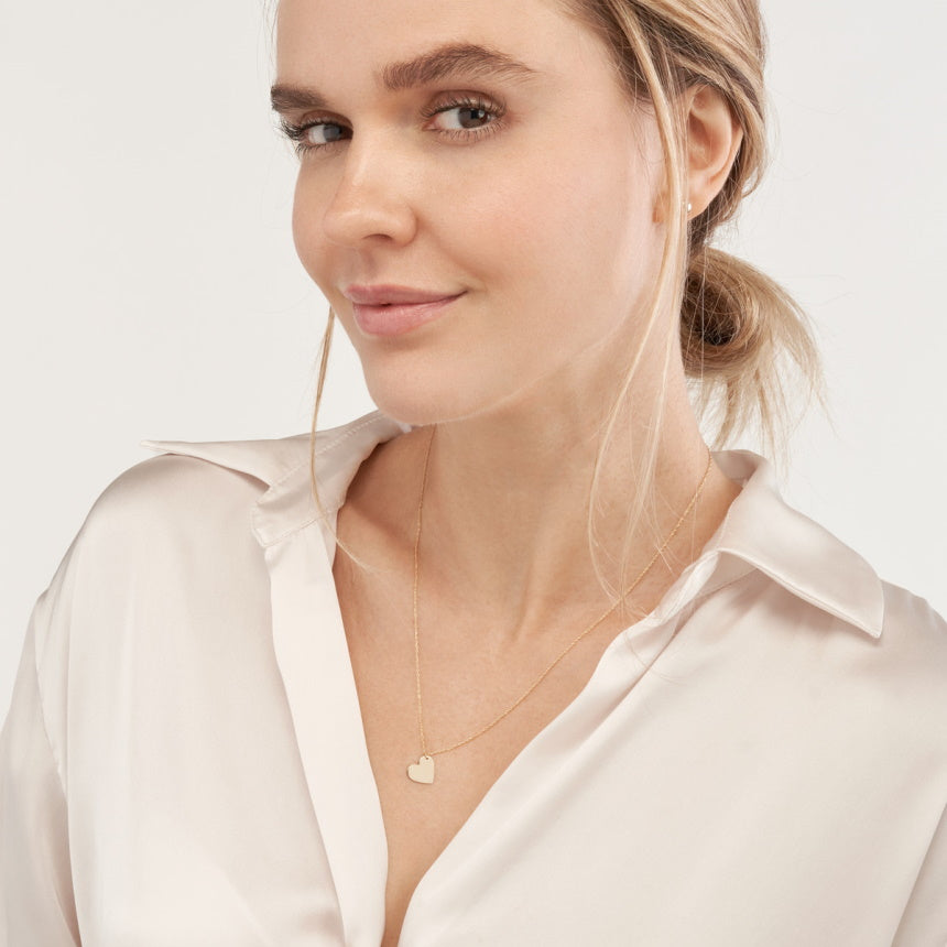 Small Engraved Heart Necklace