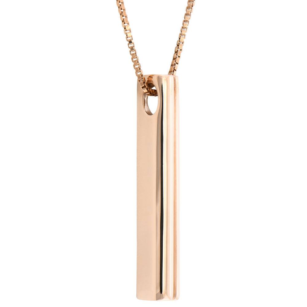 Heart shape 3D Bar in Rose Gold Plated