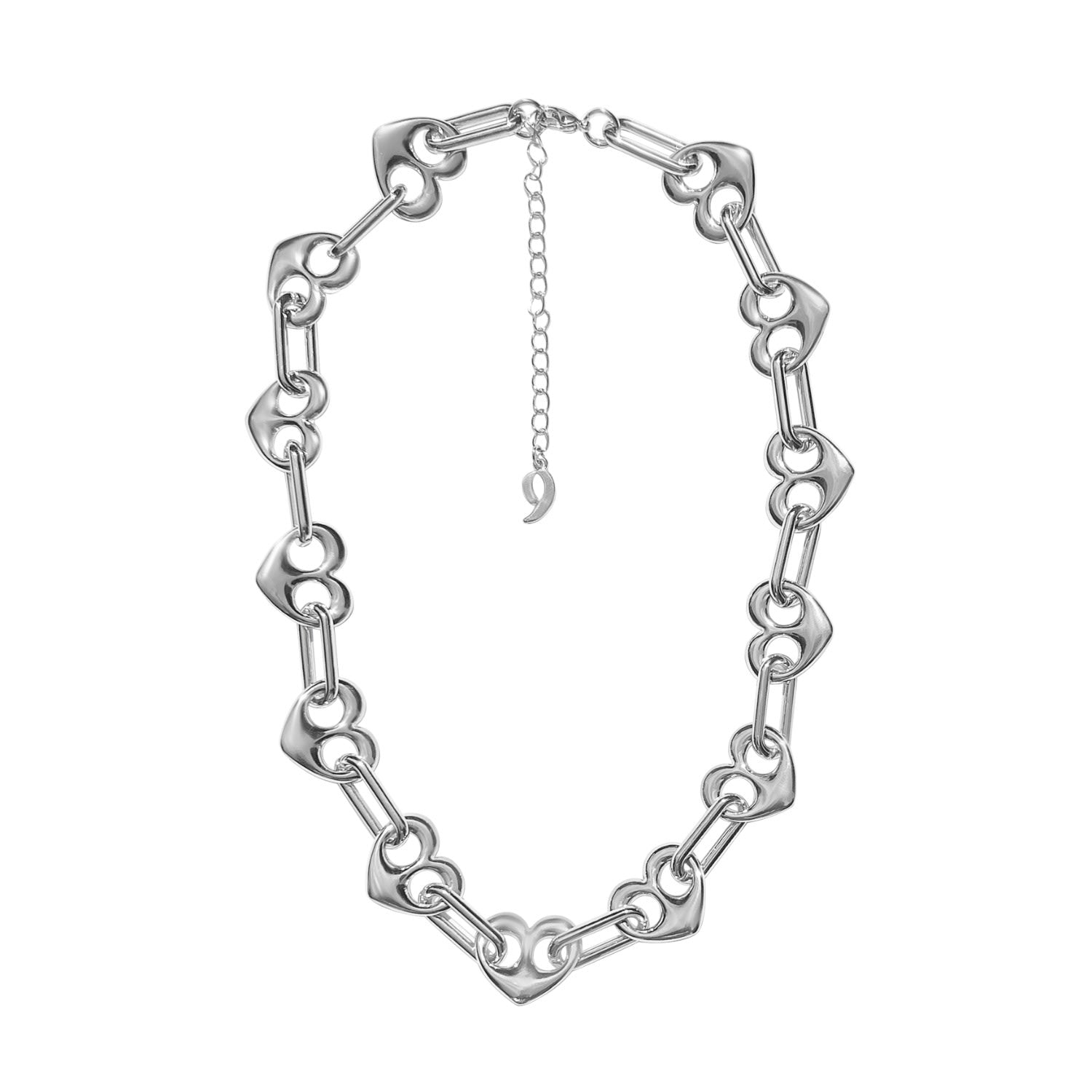 Heart Shaped Statement Chain Necklace