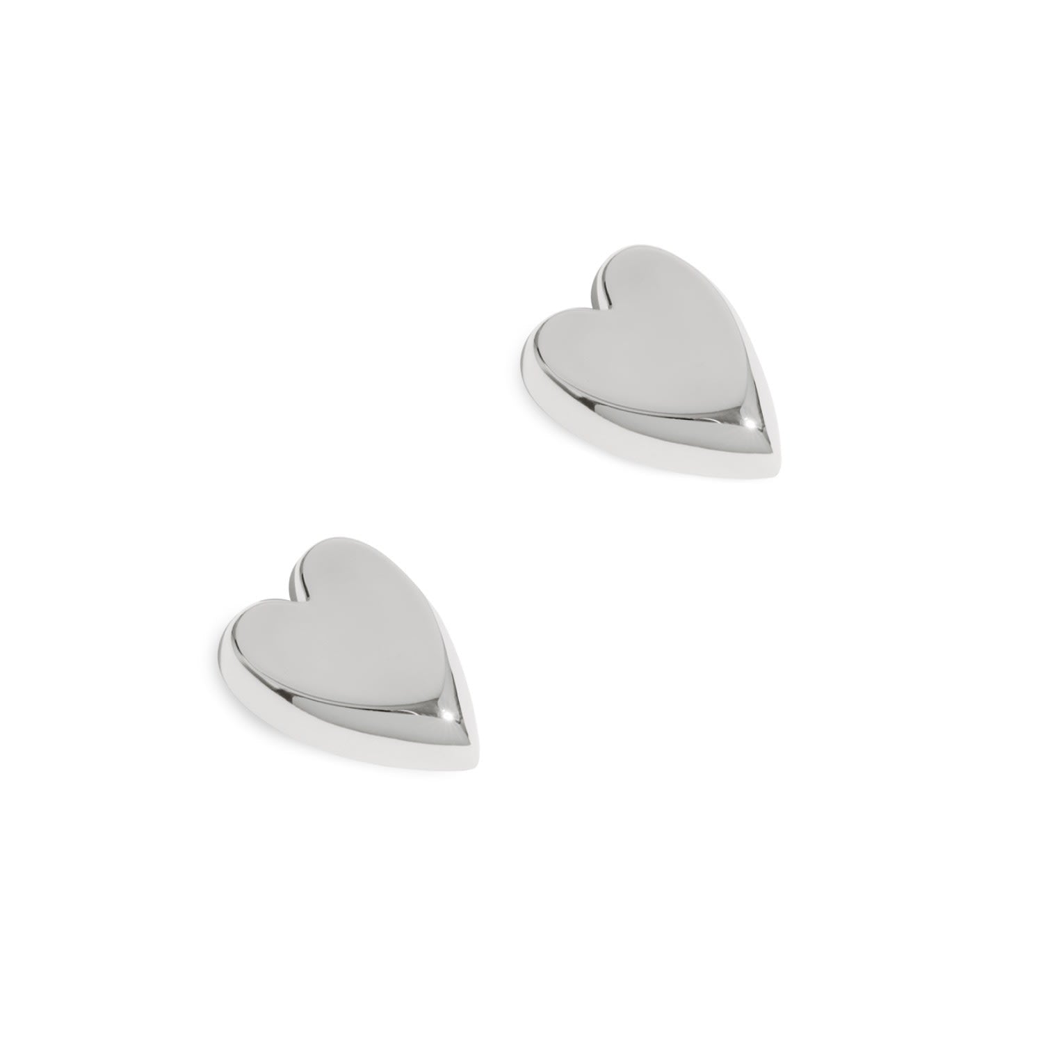 Heart Studs Silver