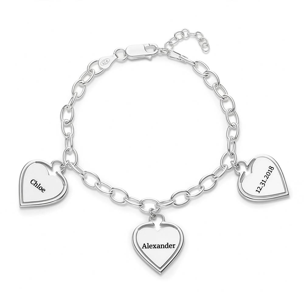 Heart-to-Heart Engravable Bracelet in Sterling Silver