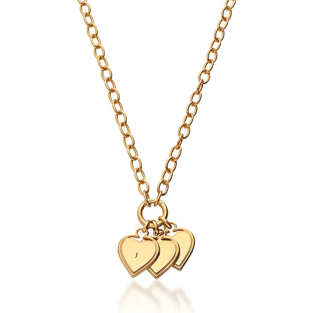 Heart-to-Heart Engravable Necklace in Gold Vermeil